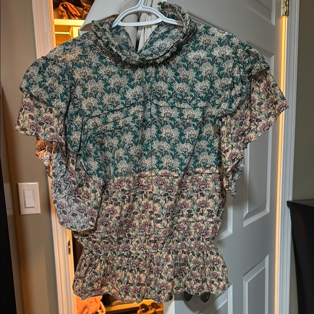 Floral Ruffle Women's Top